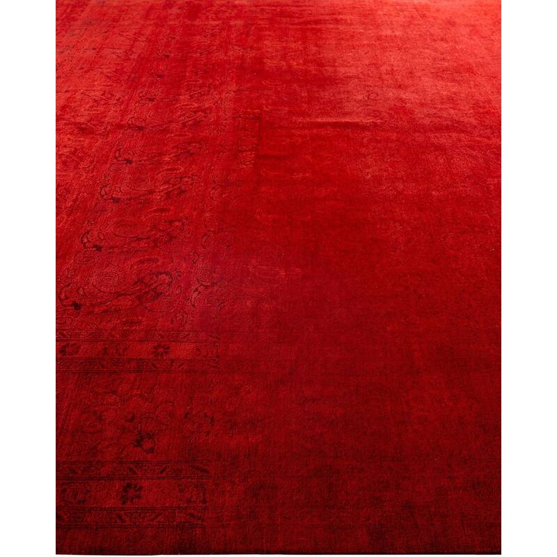 Contemporary Overdyed Wool Hand Knotted Area Rug - 10' 0" x 13' 6"