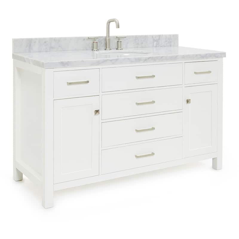 Ariel H055SCWOVO Bristol 55" Free Standing Single Oval Basin Vanity
