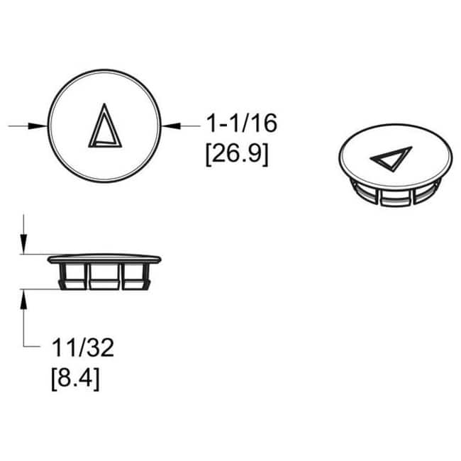 Pfister 01 Series Verve Acrylic Arrow Button - Natural