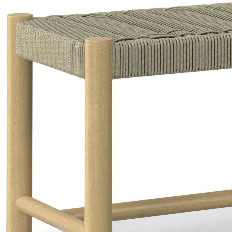 WYNDENHALL Soraya 18 inch x 46 inch Contemporary Outdoor Indoor Bench - 15.7" D x 46" W x 17.9" H