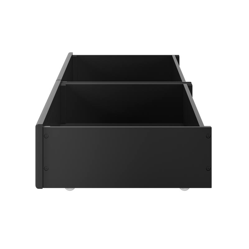 Twin-Full Mid-Century Modern Under Bed Storage Drawers