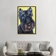 preview thumbnail 11 of 10, iCanvas "Expressive Schnauzer On Yellow" by Hippie Hound Studios Framed