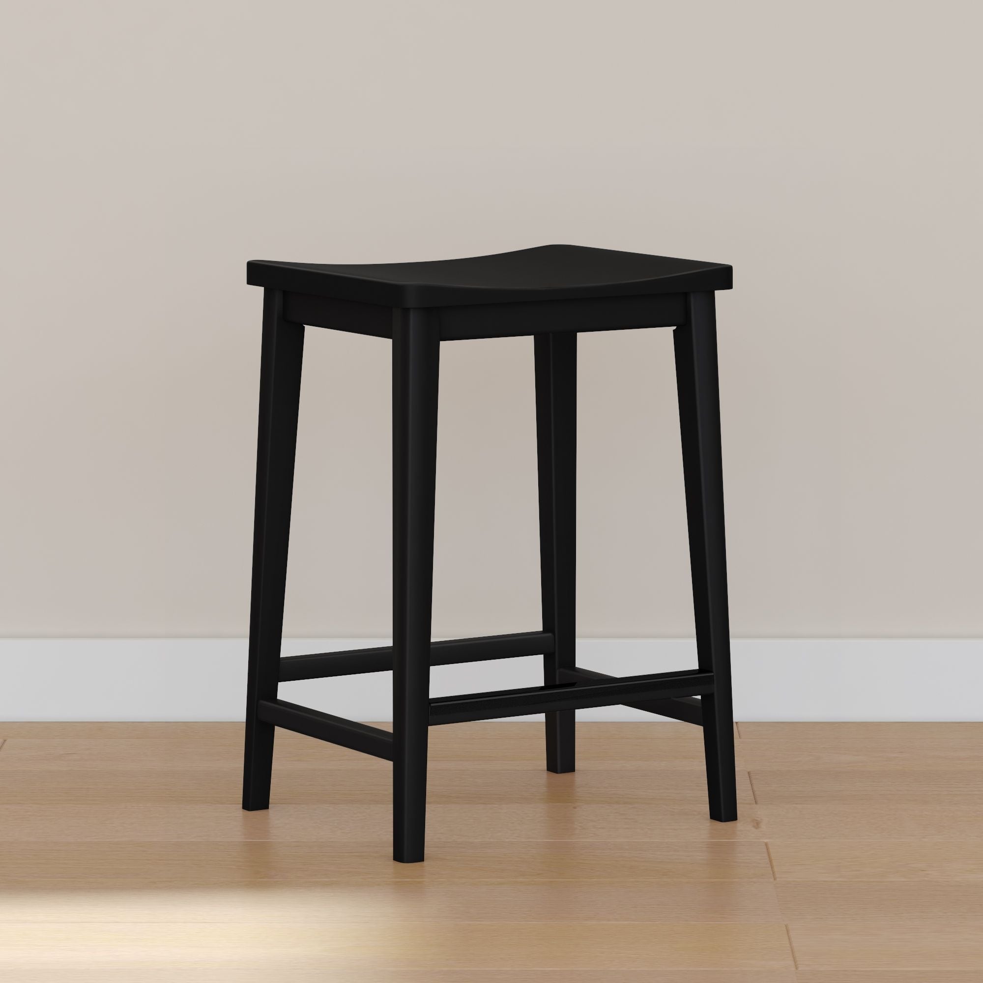 Smythe 24-inch Saddle Seat Backless Counter Height Stool