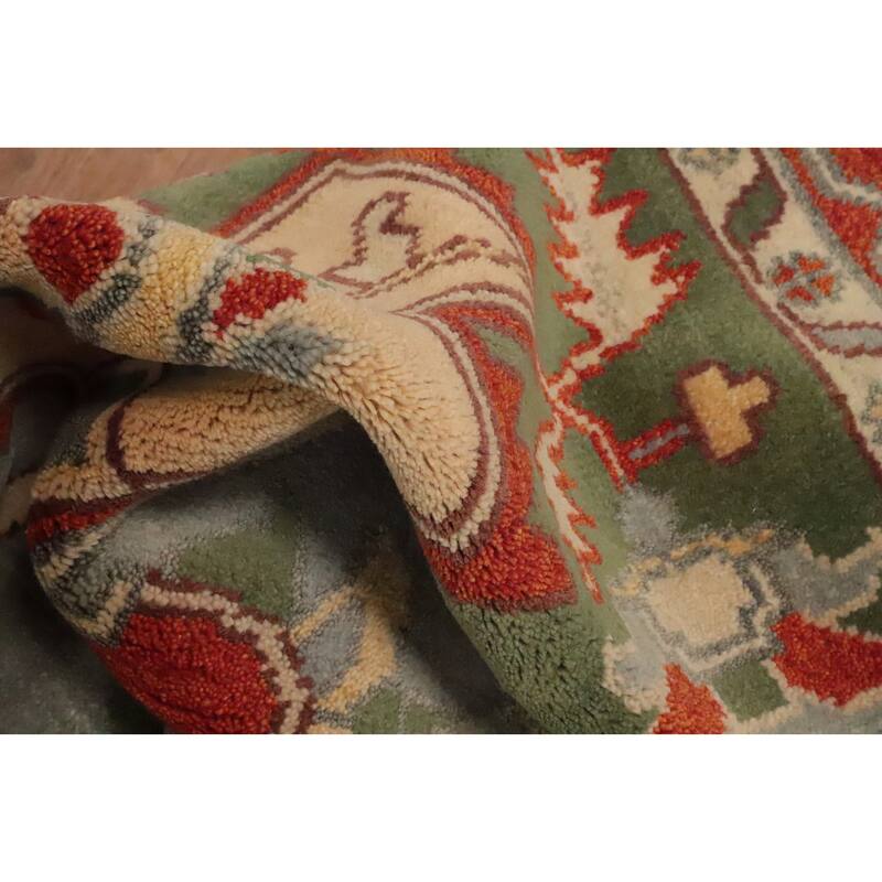 Hand Knotted Oriental 100% Wool Carpet Transitional All-Over Greys & Charcoal Oushak Area Rug - 12' 0'' X 8' 9''