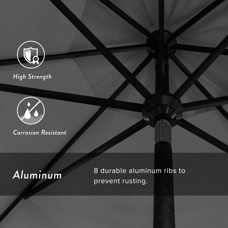 California Umbrella 11-Foot Round Aluminum, Crank Open Collar Tilt Patio Umbrella, Sunbrella Fabric