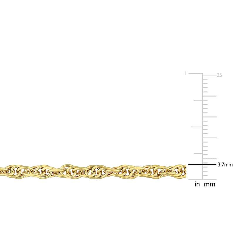 Miadora 18 Inch Singapore Chain Necklace in 18k Yellow Gold Plated Sterling Silver