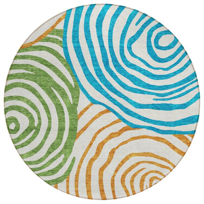 Machine Washable Indoor/ Outdoor Chantille Contemporary Dimensions Rug