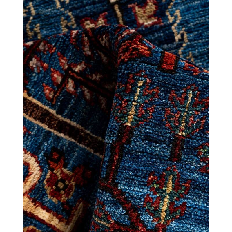 Serapi One-of-a-Kind Hand-Knotted Runner Rug - Light Blue, 2' 9" x 11' 10" - 2' 9" x 11' 10"