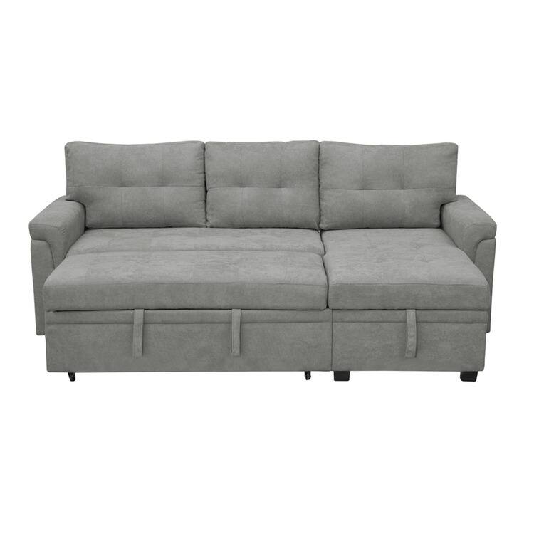 Reversible Sectional Sleeper Sofa with Storage Chaise & Pull-Out Bed