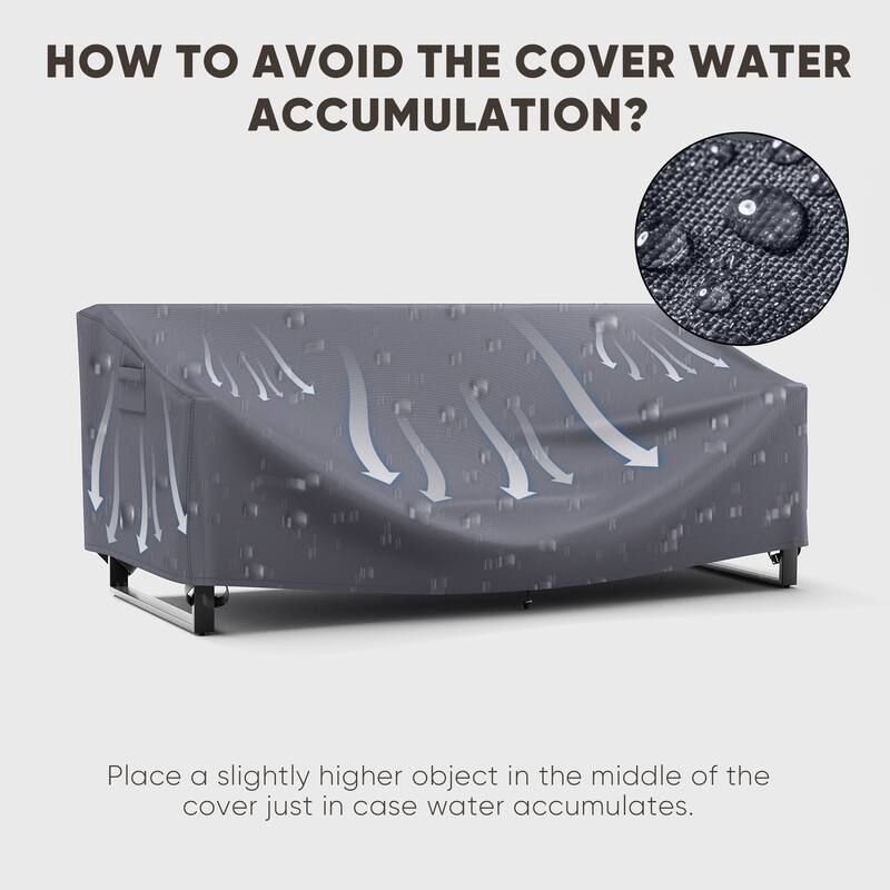 Pocassy Outdoor Sofa Chair Cover Heavy-Duty Waterproof Anti-UV Furniture Protector