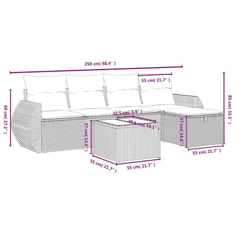 vidaXL Garden Sofa Set