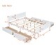 preview thumbnail 79 of 158, (Twin/Full/Queen)Curved Legs Design Platform Bed Frame with 4 Drawers