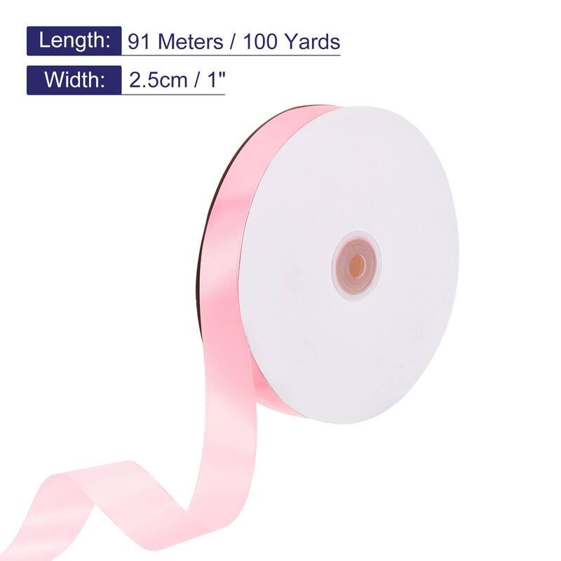 Satin Ribbon, 100 Yards Single Face Polyester Satin Ribbon