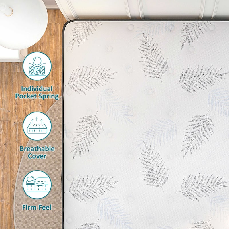Modland 14" Firm Twin Gel Memory Foam Mattress - Hybrid, Edge Support & Back Pain Relief
