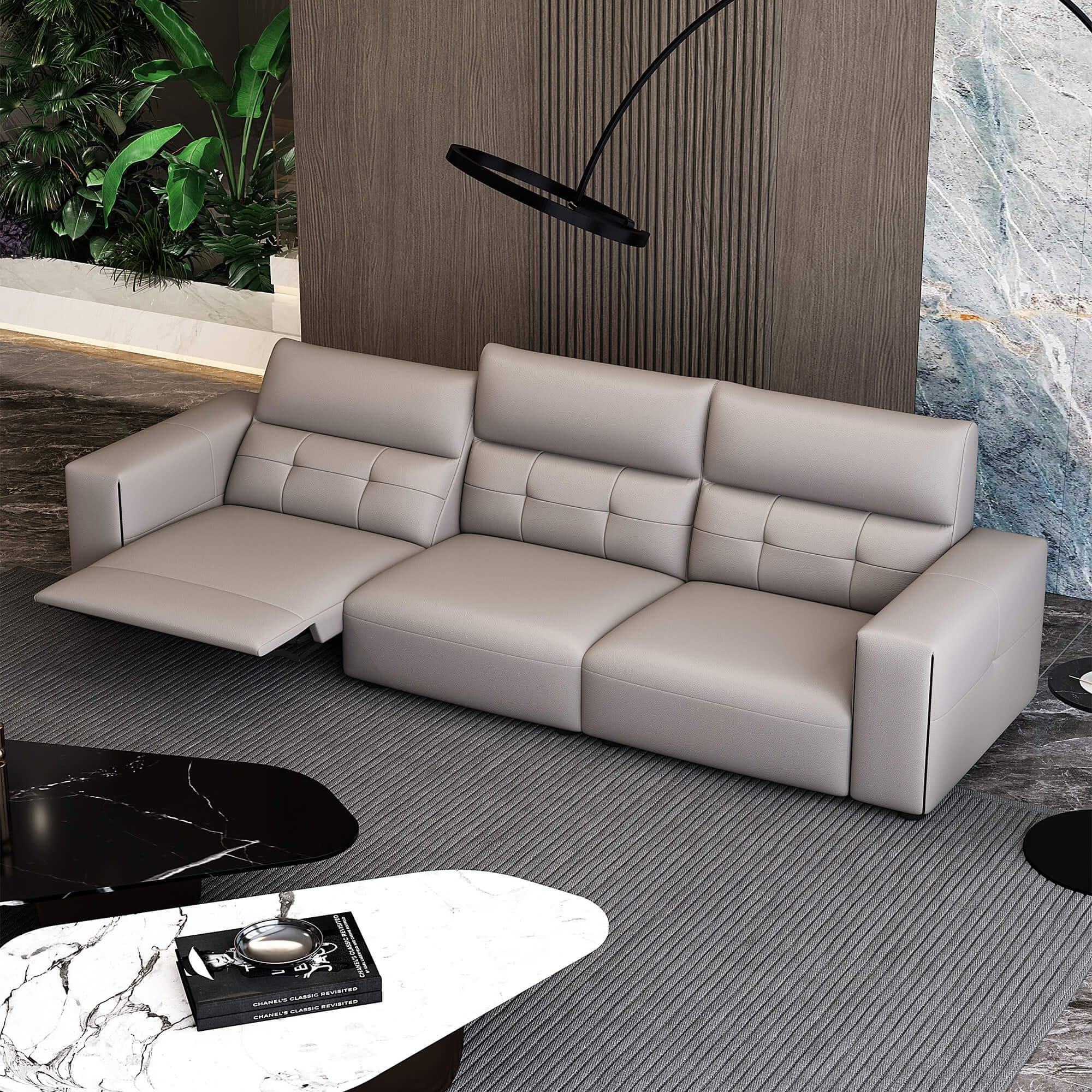 Mid century reclining sectional online