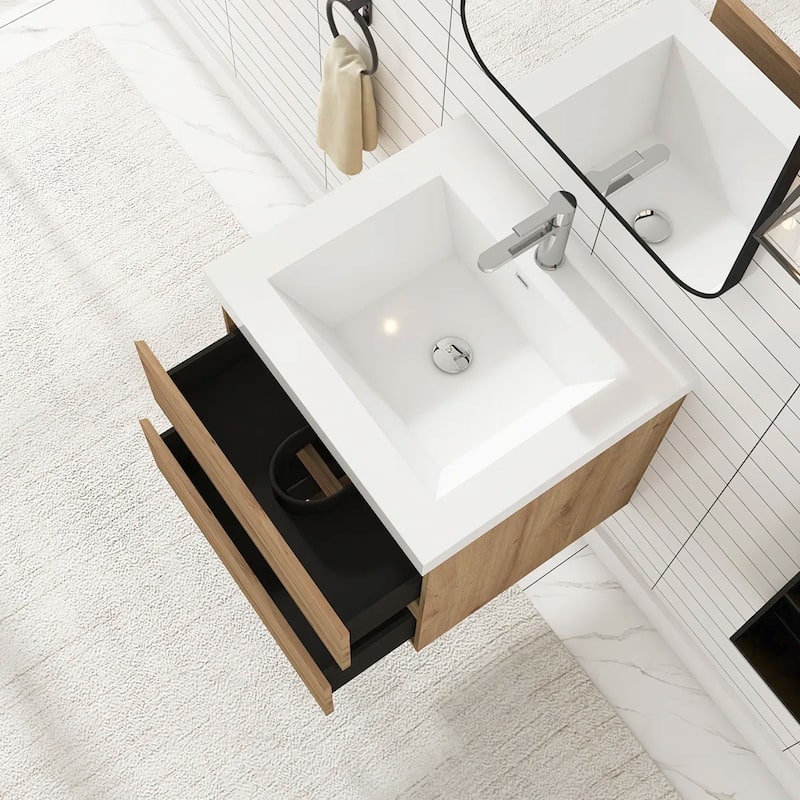 Floating Bathroom Vanity with Resin Top