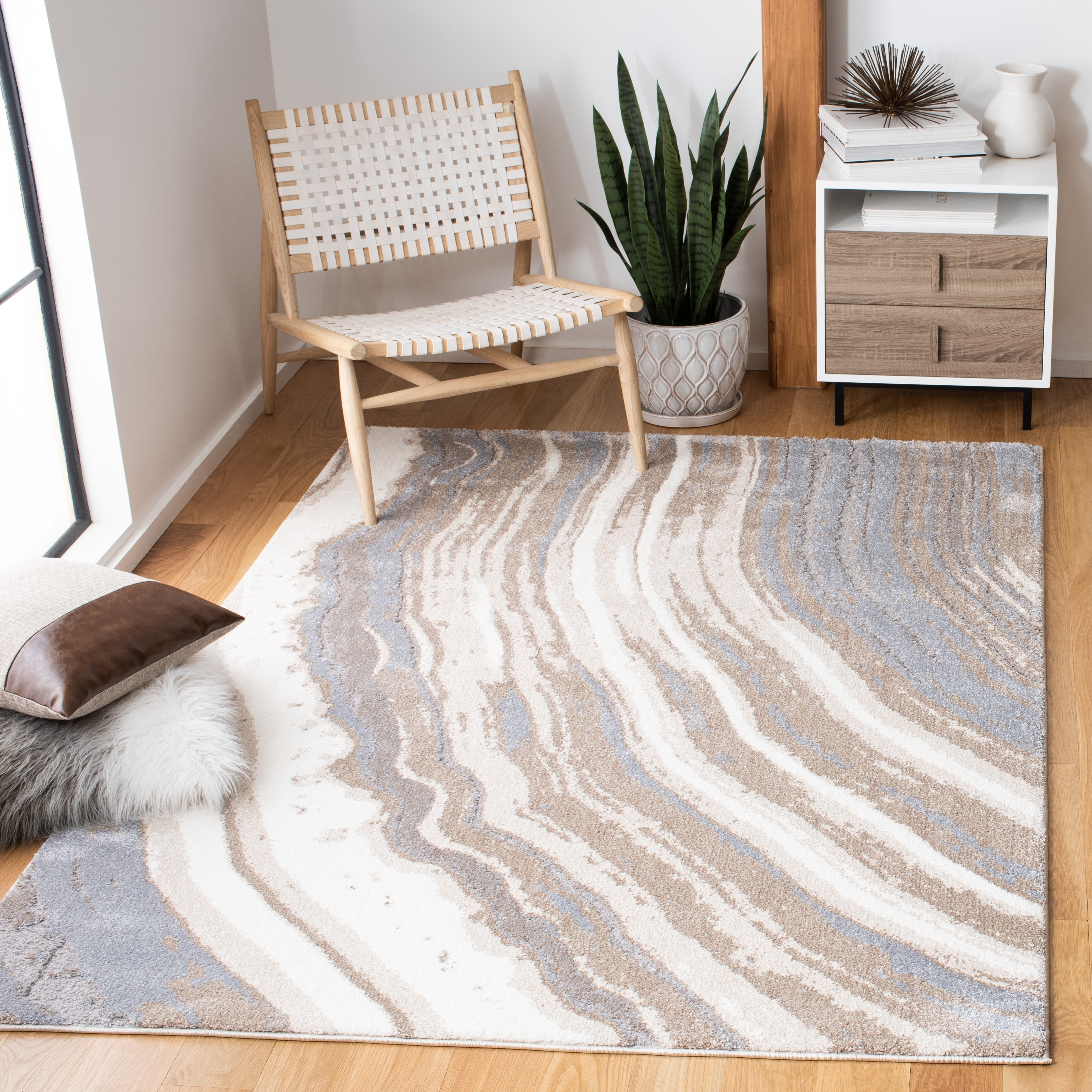 SAFAVIEH Cyrus Shag Gabrielle Abstract 1-inch Thick Rug