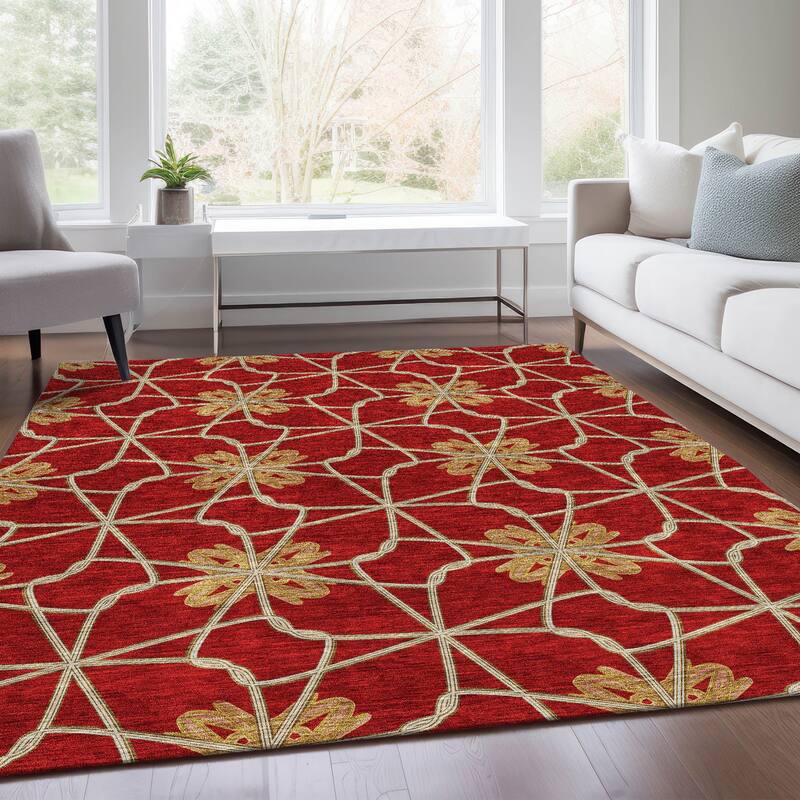 Premium Washable Super Soft Contemporary Tangle Mayfield Rug
