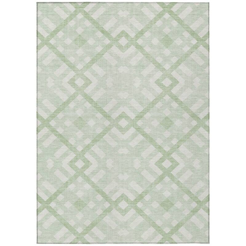 Machine Washable Indoor/ Outdoor Chantille Trellis Modern Rug