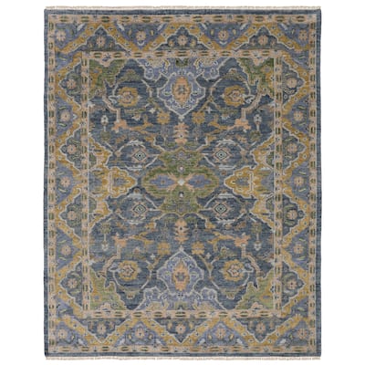 Maylin Traditional Oriental Blue/ Green Area Rug
