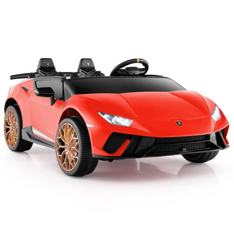24V Battery Powered Ride-On Toy Car for Kids 3-8 with Parental Remote and Adjustable Speed - 54" x 31.5" x 19.5" (L x W x H) - Red