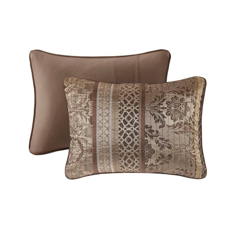 Madison Park Venetian 6 Piece Jacquard Quilt Set with Throw Pillows