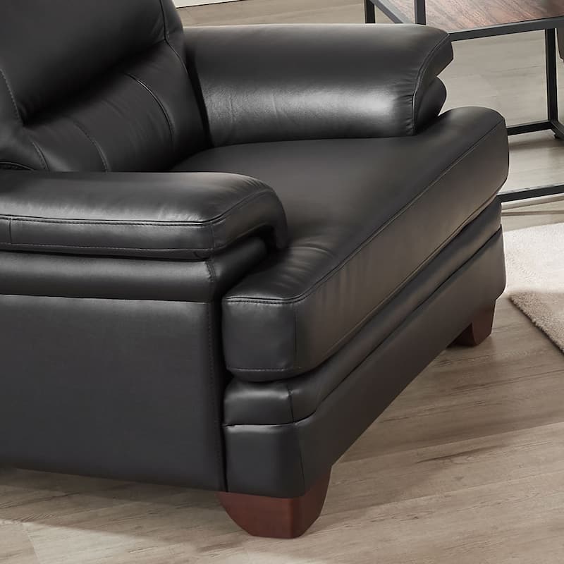 Hydeline Luxor Top Grain Leather Sofa and Chair Set