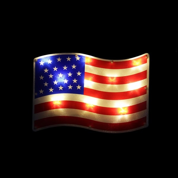 Shop 13 25 Led Lighted Patriotic 4th Of July American Flag Window