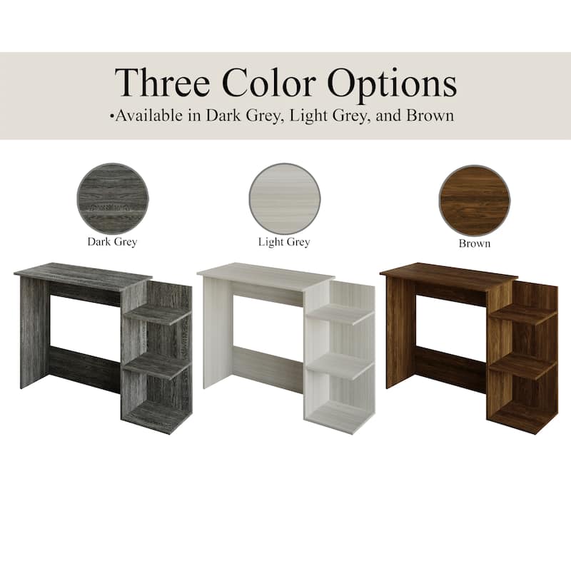 CraftPorch Classic 43 Inch Writing Desk with 3- Open Shelf