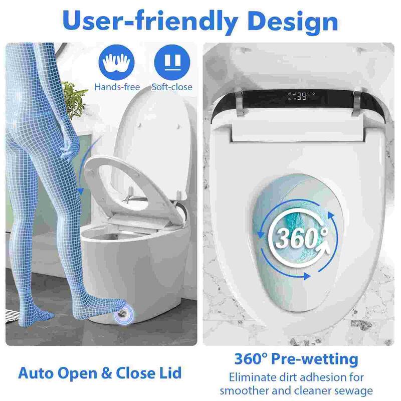 Costway Smart Toilet with LED Display Adjustable Heated Seat Dryer - See Details