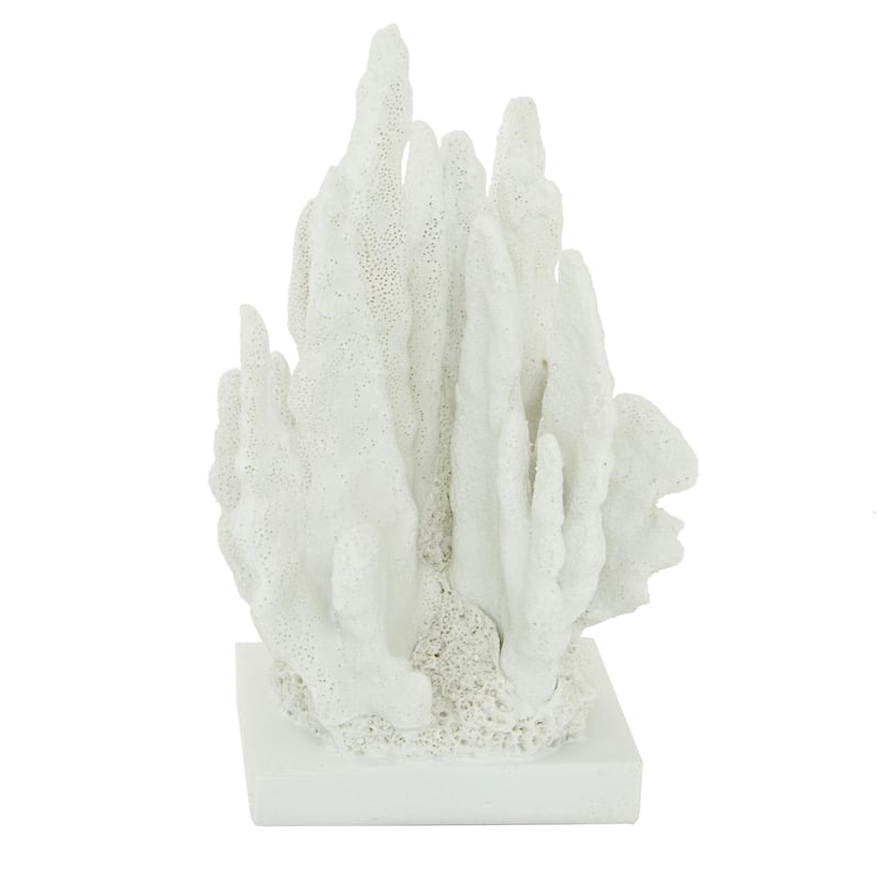 Polystone Coral Decorative Sculpture - Blue or White - Roche River Decor