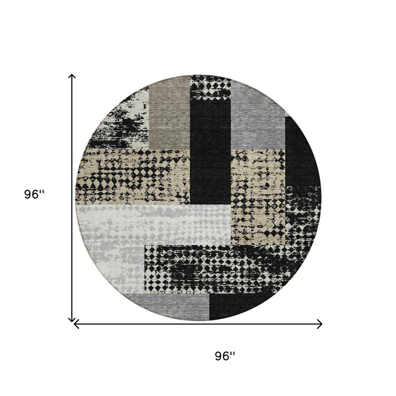 HomeRoots Geometric Transitional Rectangle Outdoor Rug