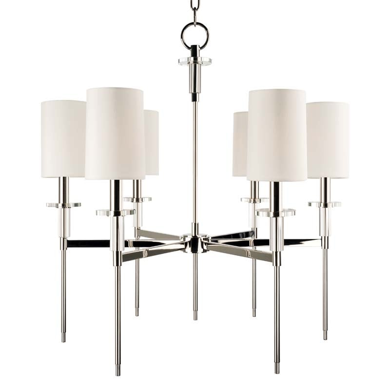 Hudson Valley Lighting Amherst 6 Light 25" Wide Chandelier - Polished Nickel