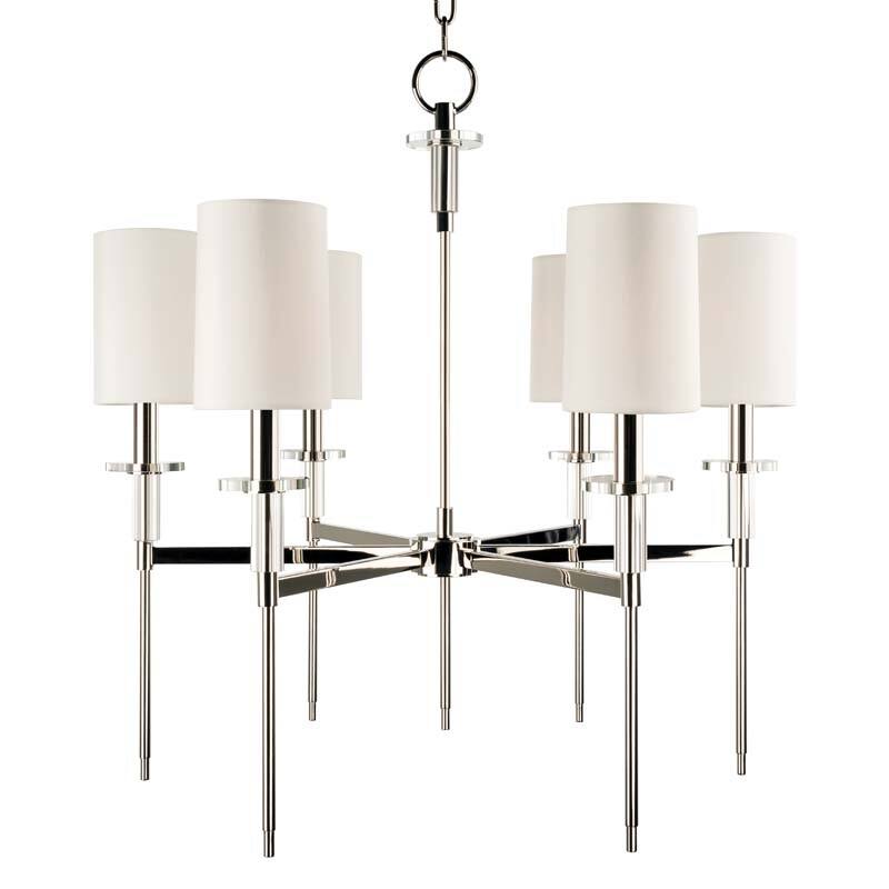 Hudson Valley Lighting Amherst 6 Light 25" Wide Chandelier - Polished Nickel
