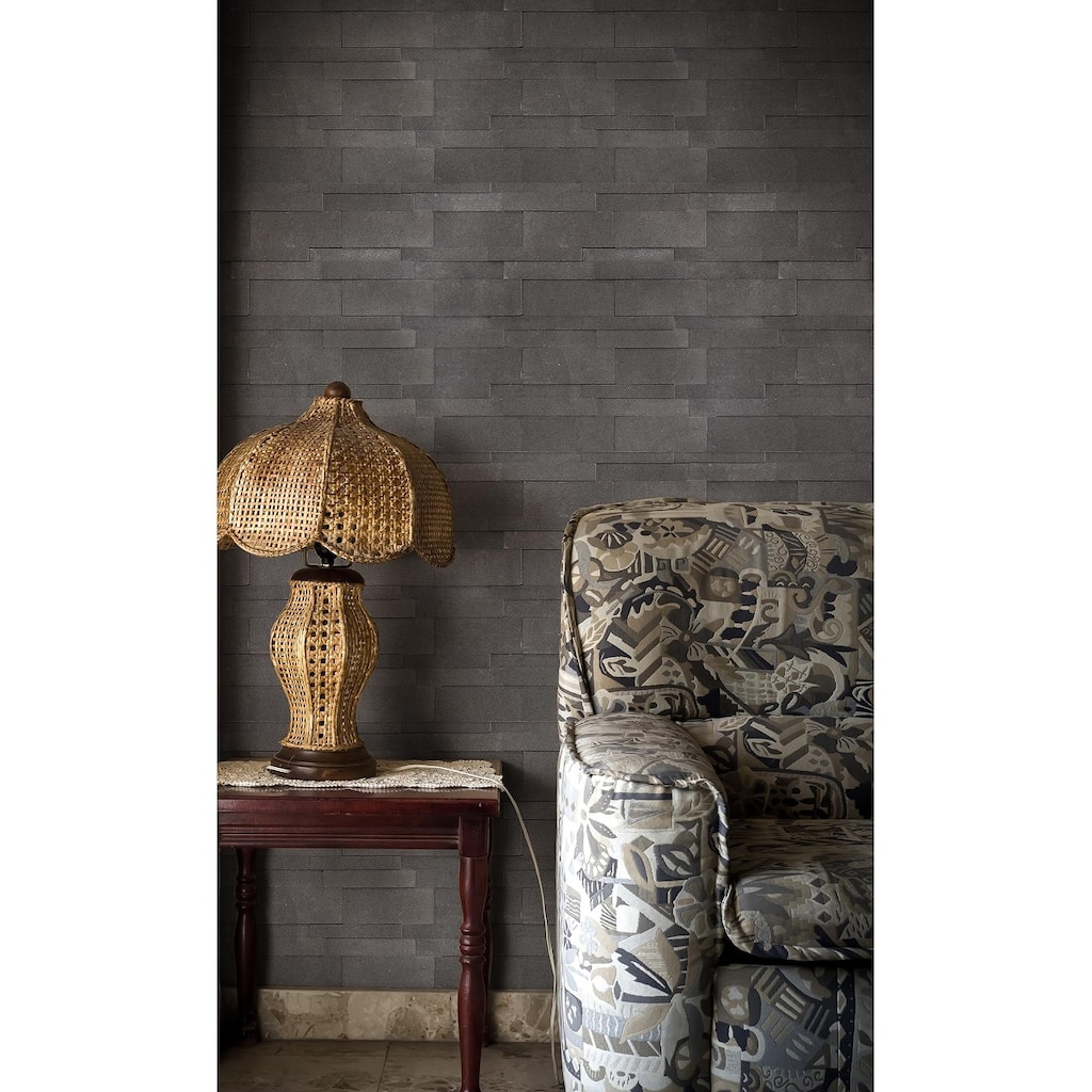 Vulcan Black 3D Honed Mosaic Tile