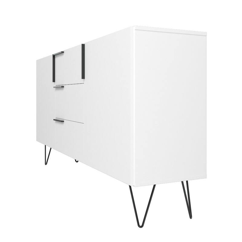 Manhattan Comfort Beekman 62.99 Sideboard with 4 Shelves