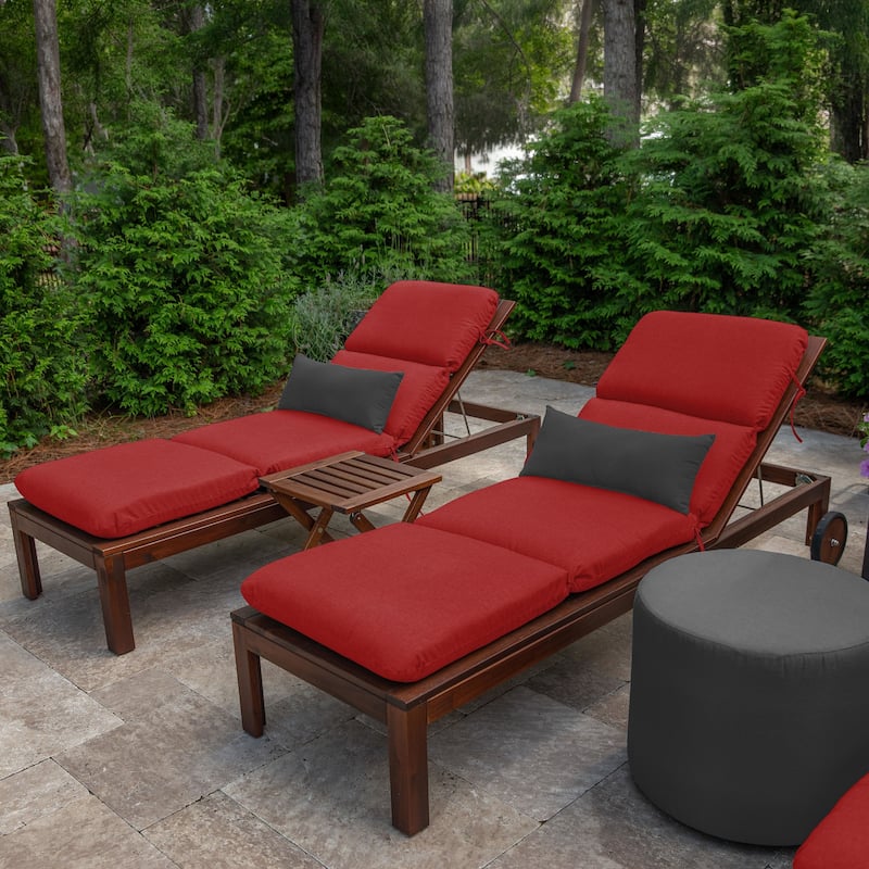 Casual Cushion Sunbrella® Fabric 1-Piece Outdoor Chaise Cushion, 22.5"W x 74"L - 22.5"W x 74"L