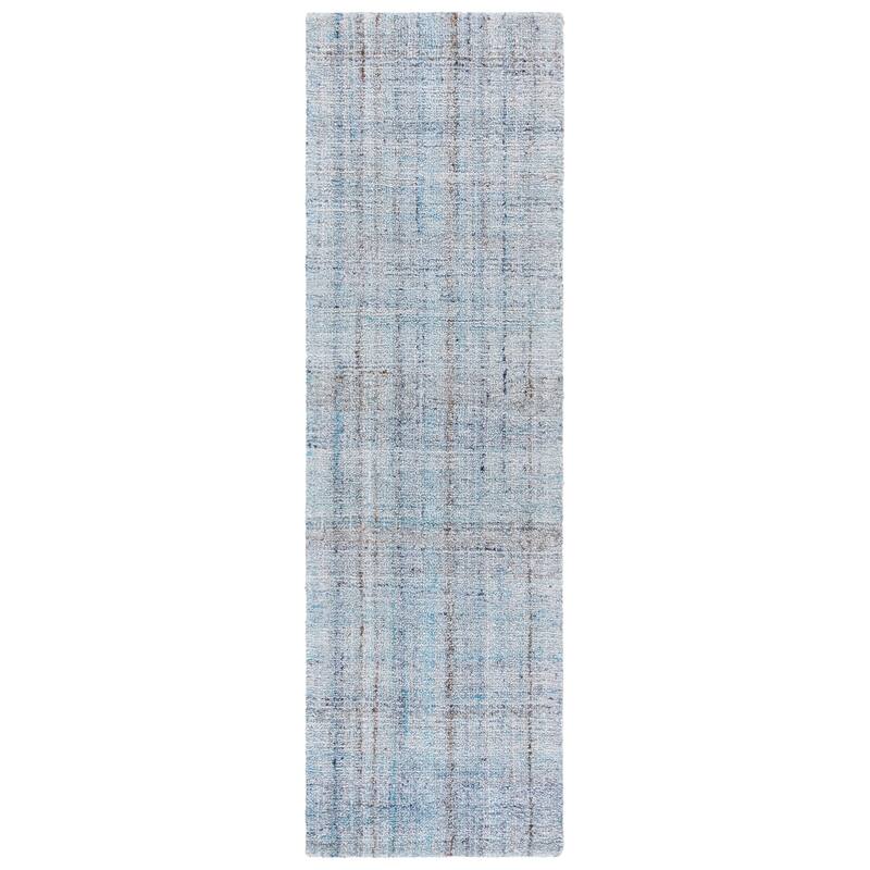 SAFAVIEH Handmade Abstract Cliff Rug - 2'3" x 8' Runner - Turquoise/Light Blue