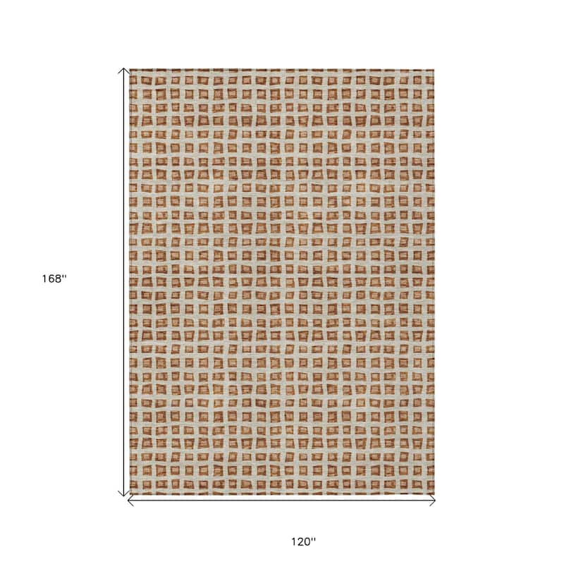 HomeRoots Geometric Transitional Rectangle Outdoor Rug