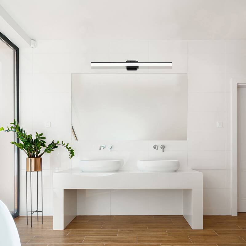 Palmital Bath/Vanity Light with Clear Shade - Black
