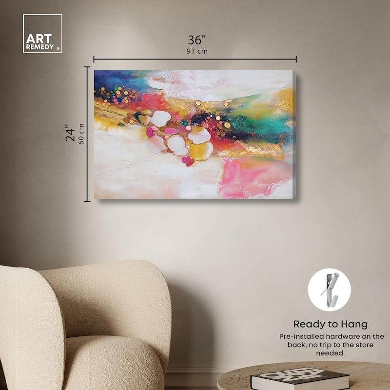 Vibrant Dabs II Canvas by Art Remedy, Gallery Wrapped