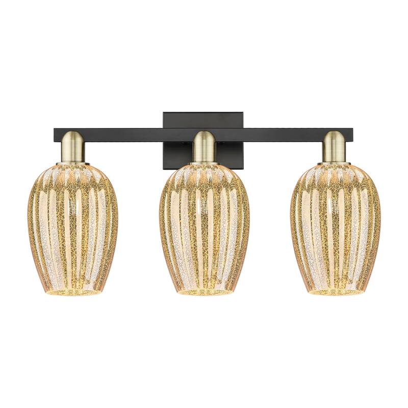 Innovations Lighting Downtown Urban - Preston - 3 Light 26" Flute Shade Bath Vanity Light