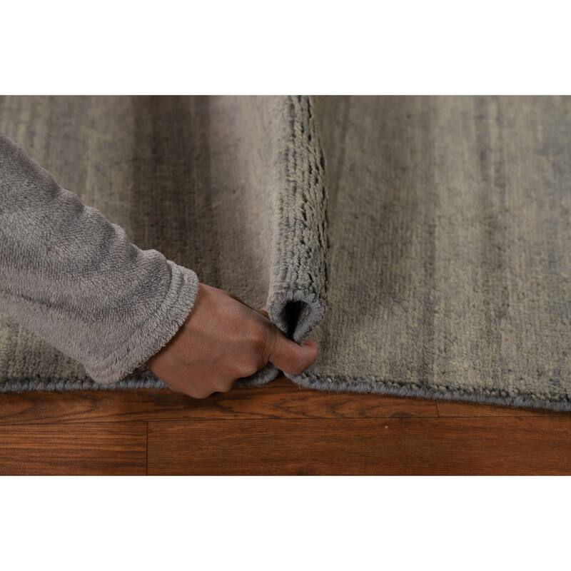 Modern Stripe Gabbeh Oriental Rug Hand-Knotted Wool Carpet - 2'8"x 4'0"