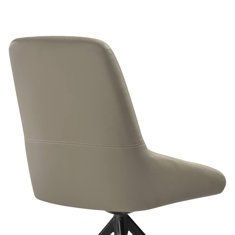 Maverick Swivel Upholstered Dining Chair with Black Metal Legs - Set of 2