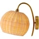 preview thumbnail 7 of 7, Artistic Weavers Meena Modern Rattan Wall Sconce - 11.5"H x 10"W x 14"D