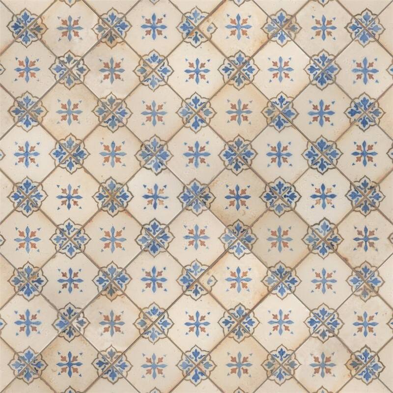 Merola Tile Mirambel Azul 13" x 13" Ceramic Floor and Wall Tile