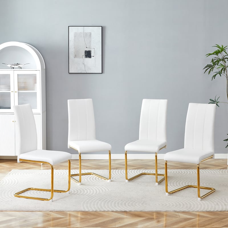 Set of 4 Sleek High-Back Side Chairs