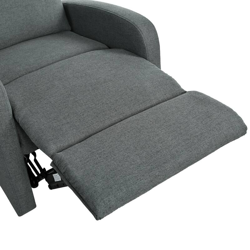 Roomfitters Modern Recliner Manual Recliner Home Theater Chair, Adjustable Recliner for Living Room, Charcoal