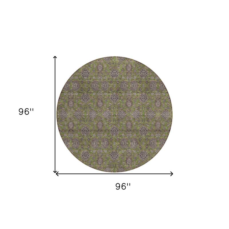 HomeRoots Floral Transitional Rectangle Outdoor Rug