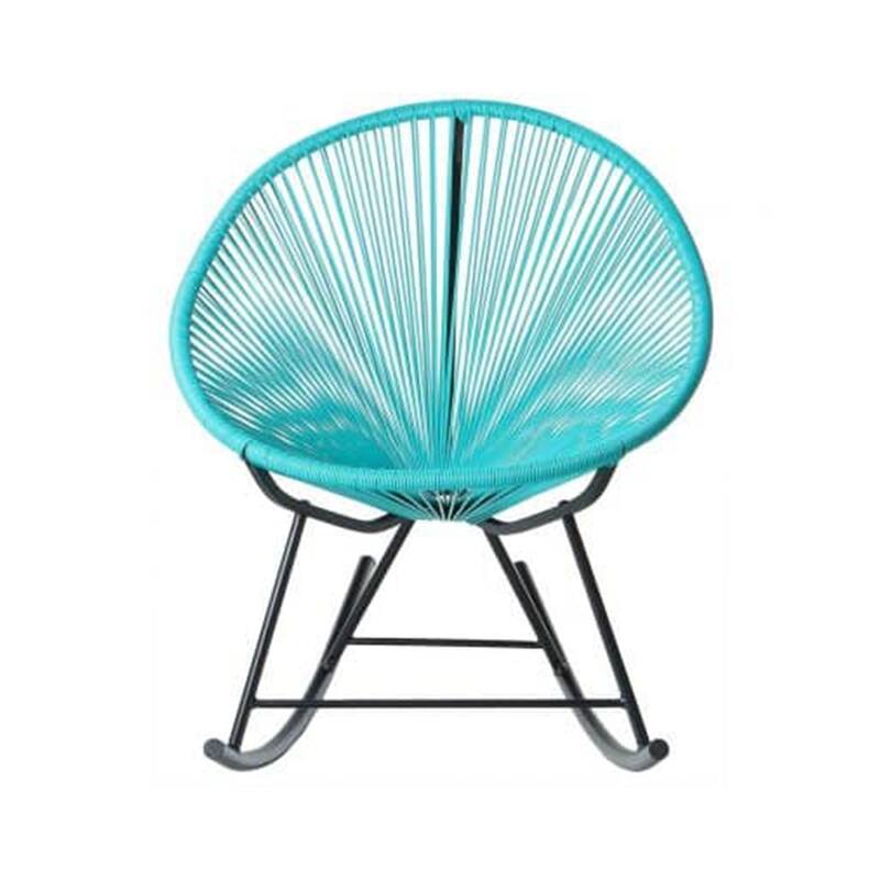 Acapulco Rocker Chair - H34.5xW28.5xD32.75 - Turquoise